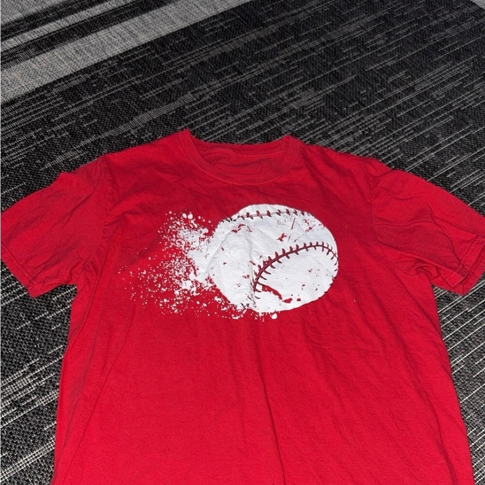 Red Baseball Graphic Tee